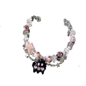 Funny Cat Crystal Bracelet Women's Premium