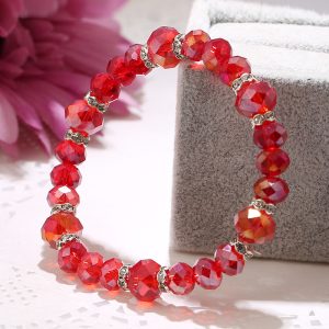Red Artificial Crystal Bracelet