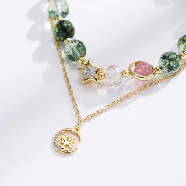 Green Ghost Strawberry Crystal Bracelet - Image 3