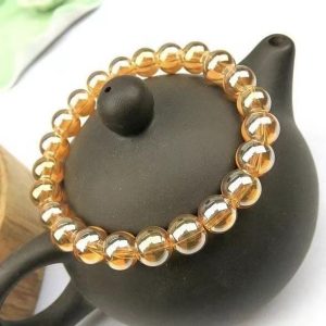 Champagne Colored Crystal Bracelet
