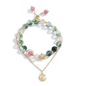 Green Ghost Strawberry Crystal Bracelet