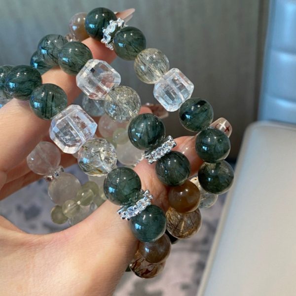 Natural Green Crystal Bracelet - Image 2