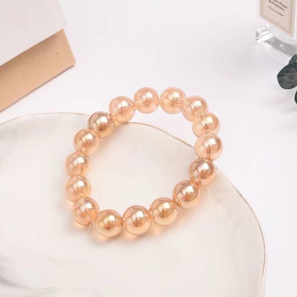 Champagne Colored Crystal Bracelet - Image 4
