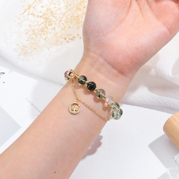 Green Ghost Strawberry Crystal Bracelet - Image 2