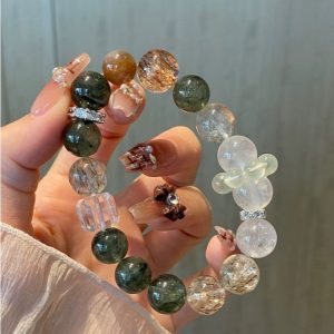 Natural Green Crystal Bracelet