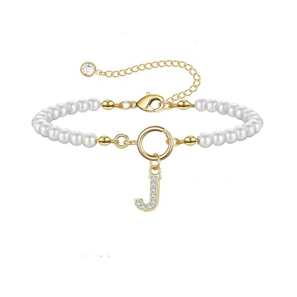 Imitation Pearl Bracelet 26 English Letter Pendant - Image 4