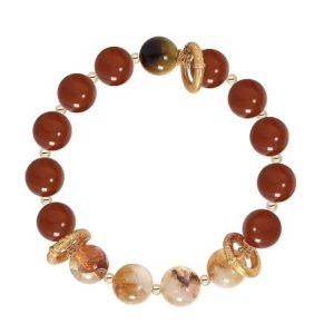 Attracting wealth and yellow crystal red agate bracelets