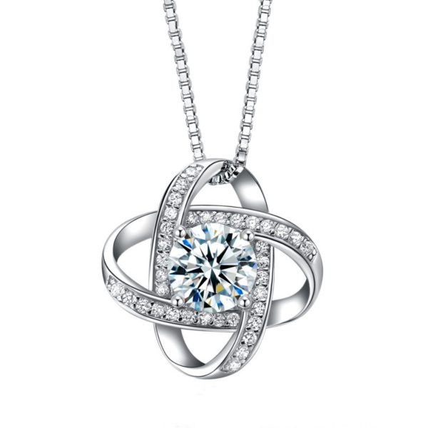 S925 Silver Clover Necklace - Image 2