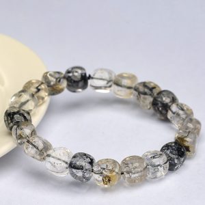 Natural Colored Sparkling Diamond Candy Square Bracelet