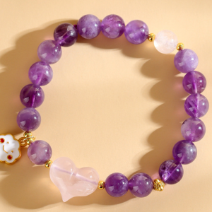 Natural Purple A-Sai Single Circle Crystal