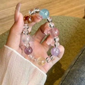 Natural Multibead Energy Crystal Bracelet