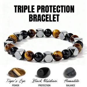 Natural stone cut round bead stone bracelet