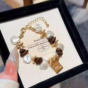 Vintage design coffee bean bead bracelet