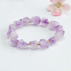Natural Amethyst Bracelet-Pure Purple