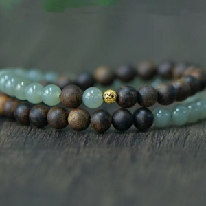 Chenxiang Muqingshui Hetian Jade Double Loop Hand String