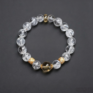 Natural White Crystal Bracelet for Women's Healing Gift White Assess