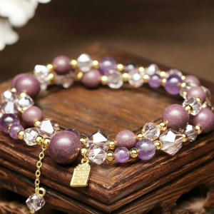 Purple ancient method fragrant bead bracelet